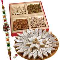 Lovely <font color=#FF0000>Haldiram</font> sweets,Dry fruits with free Rakhi, Roli tilak and Chawal Lovely <font color=#FF0000>Haldiram</font> sweets,Dry fruits with free Rakhi, Roli tilak and Chawal