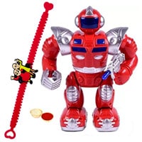 Battery Operated Walking Robot with Rakhi and Roli Tilak Chawal Battery Operated Walking Robot with Rakhi and Roli Tilak Chawal
