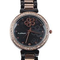 A Fashionable Womens Watch of Black & Rose Gold Plated along with Innumerable American Diamonds A Fashionable Womens Watch of Black & Rose Gold Plated along with Innumerable American Diamonds