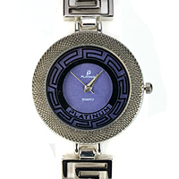 Fashionable Silver Coloured Ladies Wrist Watch with Purple Dial Fashionable Silver Coloured Ladies Wrist Watch with Purple Dial