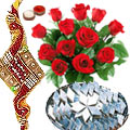 Amazing Array of Sweets and Roses on Rakha Bandhan Amazing Array of Sweets and Roses on Rakha Bandhan