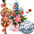 Bouquet of Seasonal Flowers and 1/2 Kg. <font color=#FF0000>Haldiram</font>'s Kaju Katli Bouquet of Seasonal Flowers and 1/2 Kg. <font color=#FF0000>Haldiram</font>'s Kaju Katli